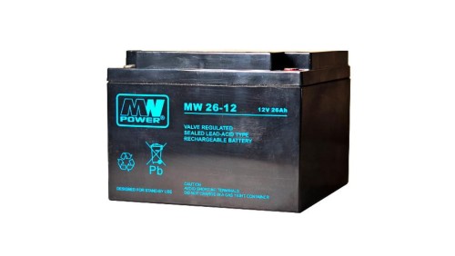 MW Power Akumulator 12V MW 26Ah żywotność: 6-9 lat