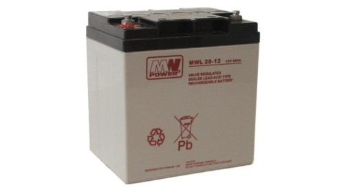 MW Power Akumulator 12V MWL 28Ah żywotność: 10-12 lat śruba M5