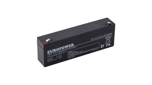 EUROPOWER Akumulator 12V EP 2,3Ah żywotność: 6-9 lat