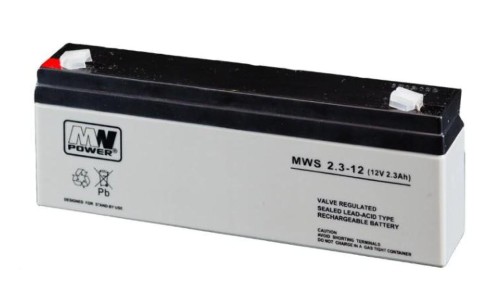 MW Power Akumulator 12V MWS 2,3Ah żywotność: 3-5 lat