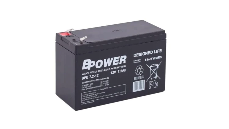 Bpower Akumulator 12V BPE 7,2Ah żywotność 6-9 lat terminal T2