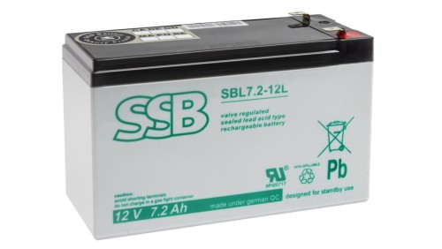 AKUMULATOR AGM SBL 12V-7,2Ah o żywotności 10-12 lat terminal T2