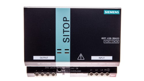 Zasilacz impulsowy SITOP Modular wej.320-550V AC wyj. 24VDC 20A ATEX EX II 6EP1436-3BA00