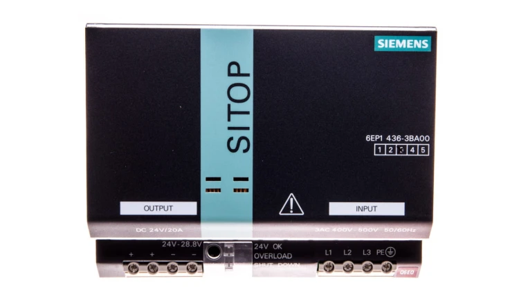 Zasilacz impulsowy SITOP Modular wej.320-550V AC wyj. 24VDC 20A ATEX EX II 6EP1436-3BA00