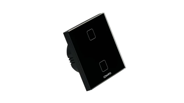 Wyłącznik dotykowy szklany panel sterujący DALI-2 IQswitch.102V czarny Comatiq