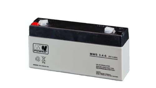 MW Power Akumulator 6V MWS 3,4Ah żywotność: 3-5 lat