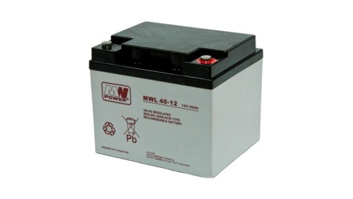 MW Power Akumulator 12V MWL 40Ah żywotność: 10-12 lat śruba M6