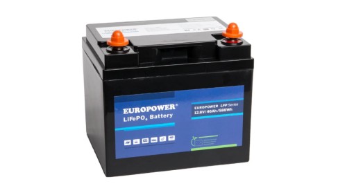 EUROPOWER Akumulator 12,8V - 46Ah LiFePO4, litowo - żelazowo - fosforanowy z BMS, praca cykliczna i buforowa, 5 lat gwarancji.