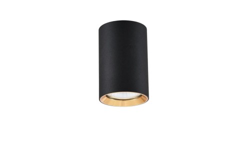 Spot tuba MANACOR czarno-złota 6x9cm GU10 LP-232/1D-90 LIGHT PRESTIGE
