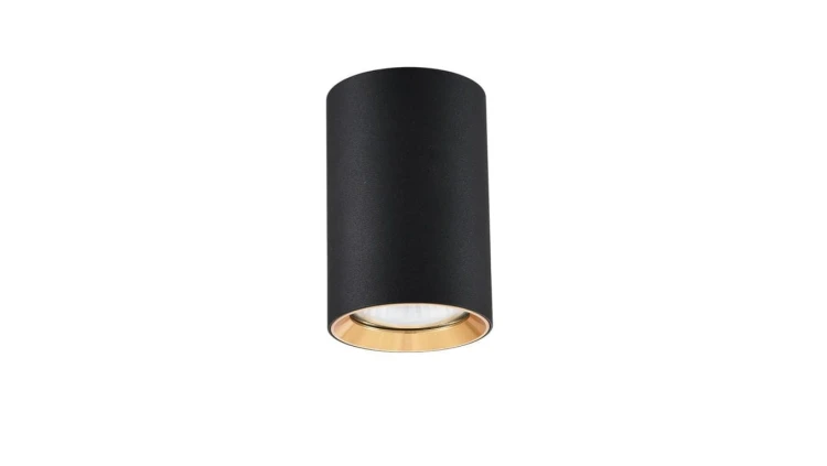 Spot tuba MANACOR czarno-złota 6x9cm GU10 LP-232/1D-90 LIGHT PRESTIGE