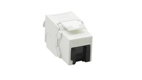 VALUE Cat.6A (Class EA) Keystone, RJ-45, nieekranowany, srebrny, beznarzędziowy, biały