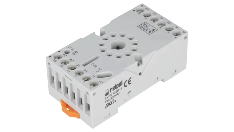 GZP11 Podstawka PIN: 11 10A 250VAC na panel,na szynę DIN -40...70C