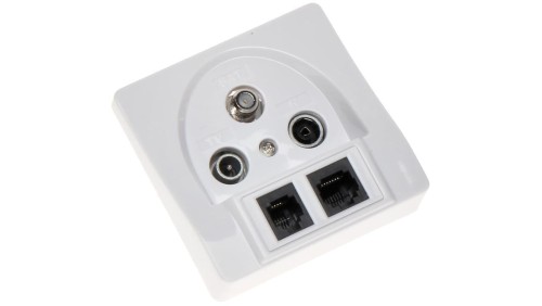 GNIAZDO KOŃCOWE GAR-SAT/2RJ R-TV SAT+RJ45+RJ11