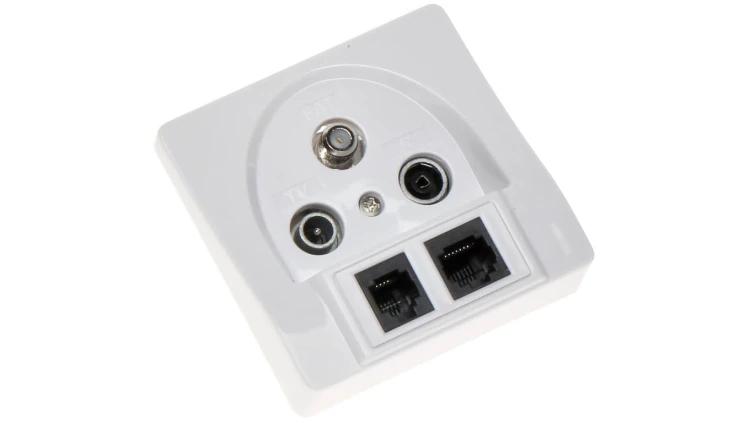 GNIAZDO KOŃCOWE GAR-SAT/2RJ R-TV SAT+RJ45+RJ11