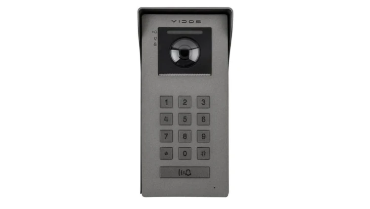 Stacja bramowa Full HD, jedno/wielolokatorska, obsługa za pomocą kodu PIN lub QR (tylko z monitorem M100-X) Vidos IPX S100