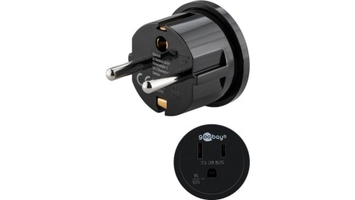 Adapter sieciowy US/Japonia, czarny