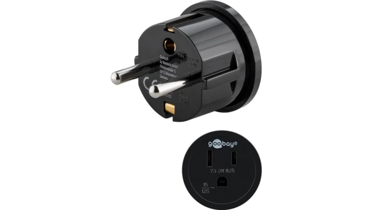 Adapter sieciowy US/Japonia, czarny