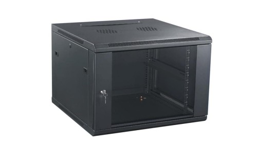 GT Networks Szafa 19” StandardLINE wisząca 4U 600x600mm czarna drzwi blacha-szkło boki demontowalne