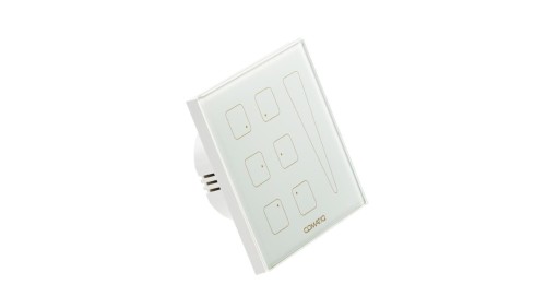 Wyłącznik dotykowy szklany panel sterujący DALI-2 IQswitch.106RS biały Comatiq