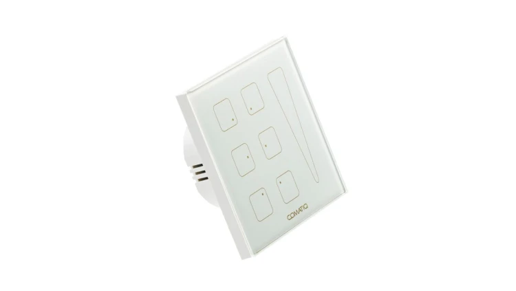 Wyłącznik dotykowy szklany panel sterujący DALI-2 IQswitch.106RS biały Comatiq