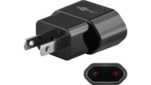 Adapter sieciowy US/Japonia, czarny