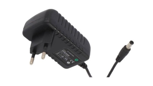 POSB24050A Zasilacz adapter czarny 12W 24V/0.5A gniazdo AC:CEE7/16. wtyk DC:2.1/5.5(+)