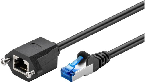 CAT 6AKabel przedłużającyS/FTP (PiMF), Czarny - Długość kabla 1.5 m