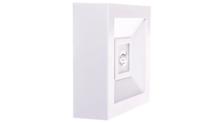 Oprawa awaryjna LED 3W 1h LOVATO N ECO LED 3W (opt. otwarta) jednozadaniowa biała LVNO/3W/E/1/SE/X/WH