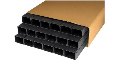 Listwa elektroinstalacyjna kanał kablowy BKK 60x40mm korytko z pokrywą KARTON=48m (24szt) NEKU czarny