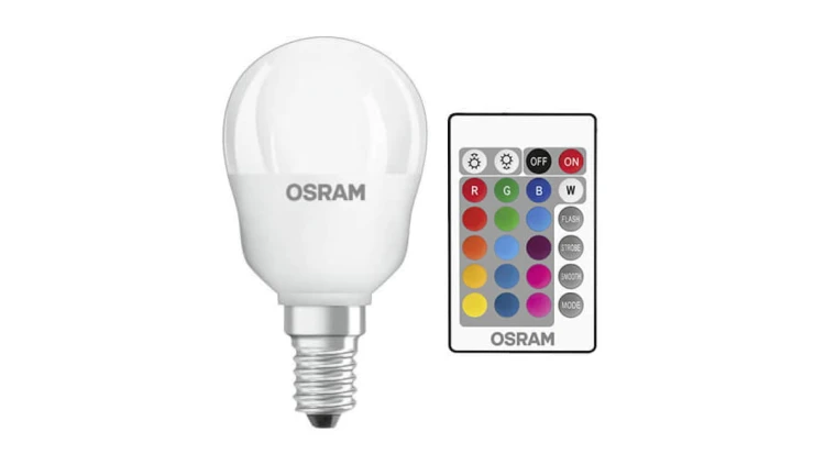 Żarówka LED E14 P45 4.5W = 25W 250lm RGBW 200 OSRAM Star + PILOT