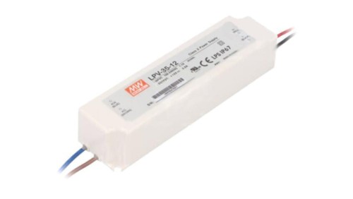 LPV-35-12 Zasilacz impulsowy, LED, 36W, 12VDC, 3A, 90÷264VAC, 127÷370VDC