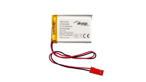 Akumulator litowo-polimerowy Akyga AKY0185 LP503040 Li-Po 3.7V/550mAh PCM złącze JST 2.54 2Pin 150mm
