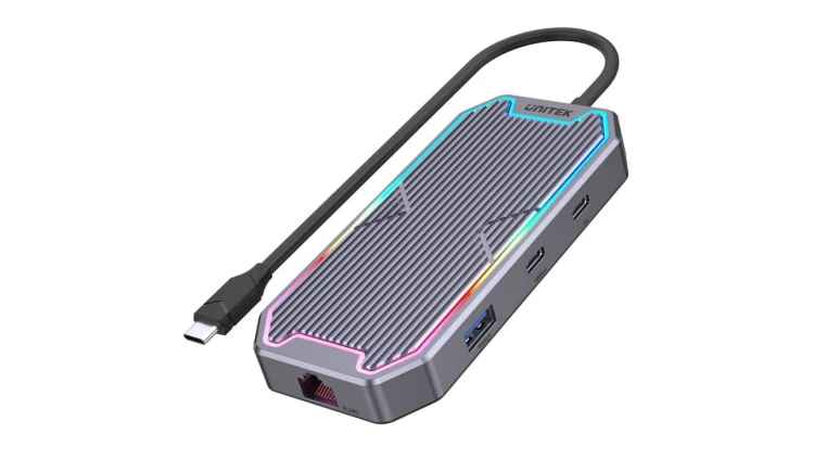 Unitek Hub USB-C HDMI RJ45 3,5mm audio 100W 10Gbps