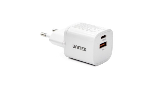 Unitek Ładowarka sieciowa 1x USB-A 1x USB-C QC PC 3.0 33W biała
