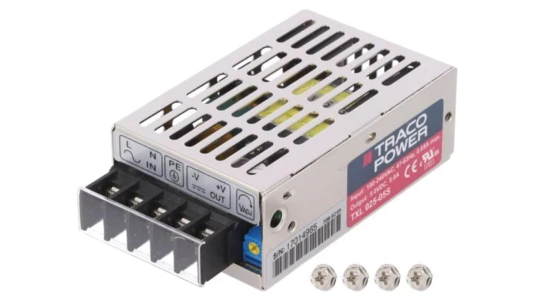 TXL025-05S Zasilacz impulsowy, do wbudowania,modułowy, 25W, 5VDC, 5A, Output: 1