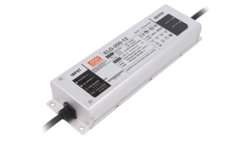 ELG-200-12 Zasilacz impulsowy, LED, 192W, 12VDC, 16A, 100÷305VAC, 142÷431VDC