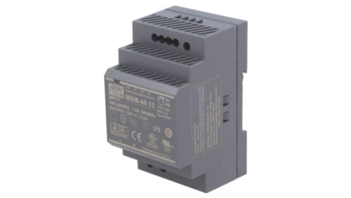 HDR-60-12 Zasilacz impulsowy, na szynę DIN, 54W, 12VDC, 4,5A, 85÷264VAC
