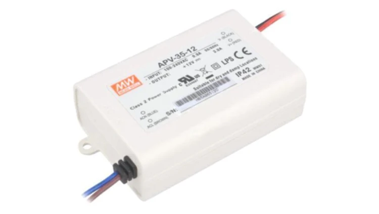 APV-35-12 Zasilacz impulsowy, LED, 36W, 12VDC, 3A, 90÷264VAC, 127÷370VDC