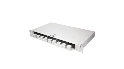 Szuflada zapasu kabla do szafy RACK 19 1U 320mm przełącznica wysuwana z organizerem Szara
