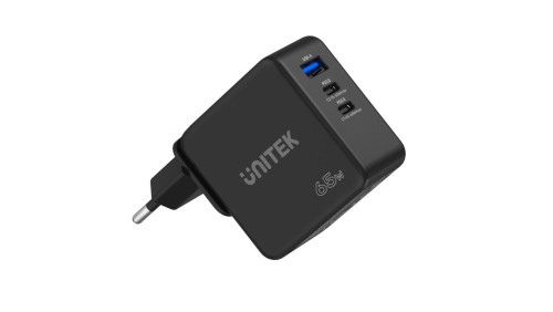Unitek Ładowarka GaN, PD 65W, podróżna, 3 porty