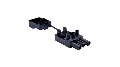 Złączka wtykowa elektryczna z osłoną na zatrzask BCS-3T/M1-N (męska 3-polowa czarna)