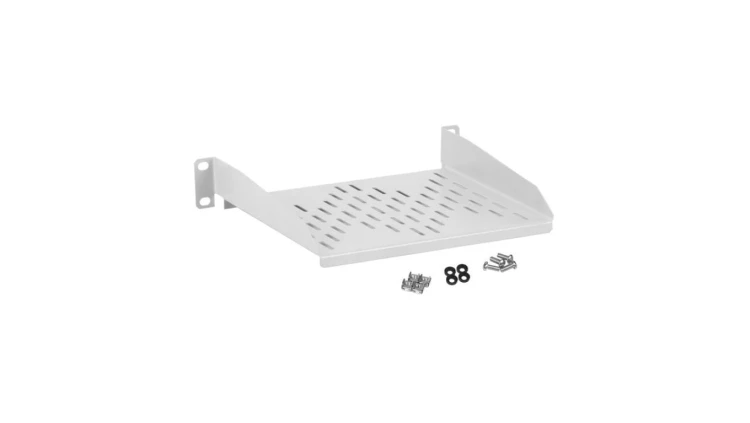 PÓŁKA STAŁA DO SZAFY RACK 10 1U 200 MM SZARA 7-10/PJS-1U-200/01