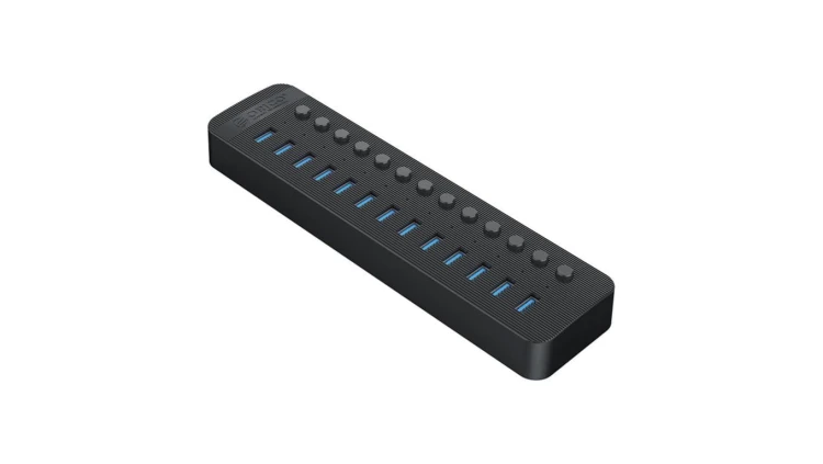 Orico Aktywny hub 13*USB-A 5Gbps BC 1.2 60W czarny