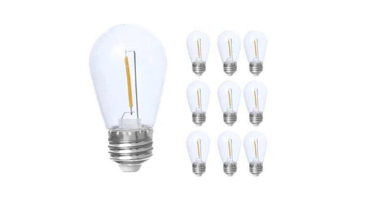 Żarówka LED E27 1W akcentowa plastik do girland ART IP65 10pack