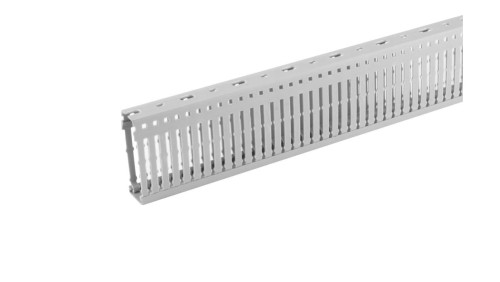 KORYTO KABLOWE KANAŁ GRZEBIENIOWY LISTWA PERFOROWANA DO SZAF 25x80 2M (4/M/KG 25x80)
