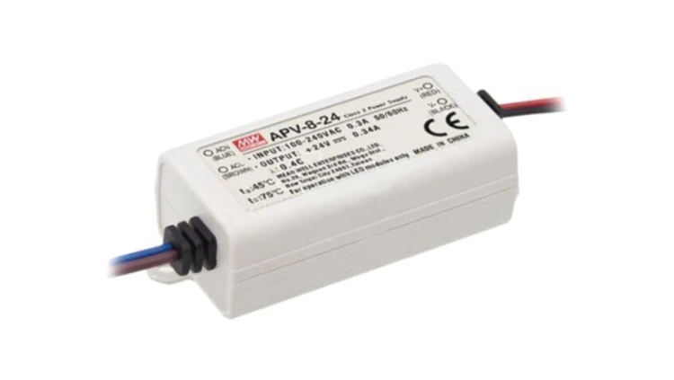 APV-8-12 Zasilacz impulsowy, LED, 8W, 12VDC, 0,67A, 90÷264VAC, 127÷370VDC