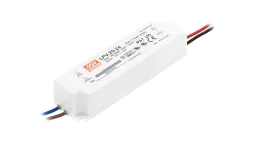 LPV-20-24 Zasilacz impulsowy, LED, 20W, 24VDC, 0,84A, 90÷264VAC, 127÷370VDC