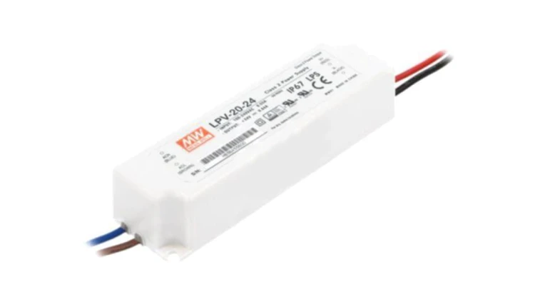 LPV-20-24 Zasilacz impulsowy, LED, 20W, 24VDC, 0,84A, 90÷264VAC, 127÷370VDC