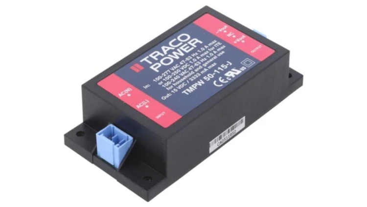 TMPW50-115-J Zasilacz impulsowy, do wbudowania, 50W, 15VDC, 3333mA, TMPW, 88