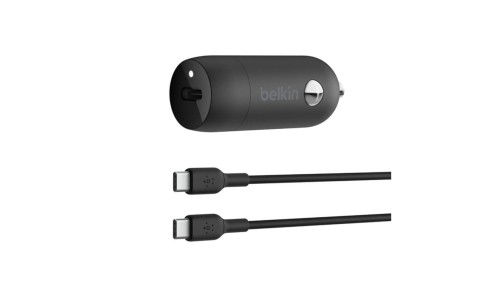 Belkin Ładowarka samochodowa 30W USB-C, PD, PPS, czarna + kabel USB-C